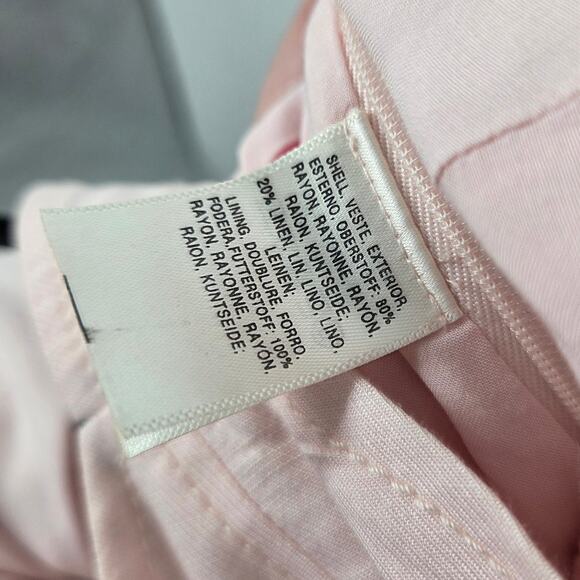 Anthropologie Akemi Kin 0 Adia Pink Floral Linen Blend wide Leg Jumpsuit Girly - Picture 8 of 8